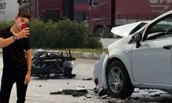 Ters şeritten gelen araç motosikletle kafa kafaya çarpıştı; 1 ölü 1 yaralı