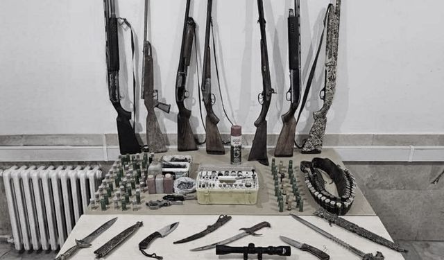 Jandarmadan Çivril'de kaçak silah operasyonu