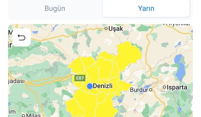 Meteoroloji Denizli’yi kuvvetli rüzgar ve fırtınaya karşı uyardı