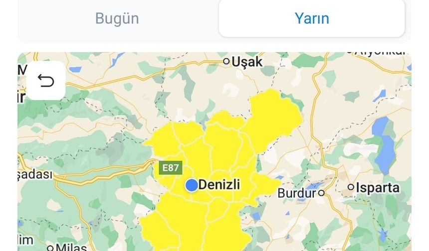 Meteoroloji Denizli’yi kuvvetli rüzgar ve fırtınaya karşı uyardı