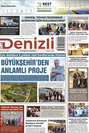 Denizli Gazetesi 29 Kasım 2023