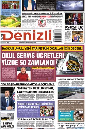 Denizli Gazetesi 24 Ağustos 2024