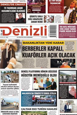 Denizli Gazetesi 28 Ağustos 2024