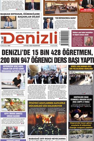 Denizli Gazetesi 09 Eylül 2024