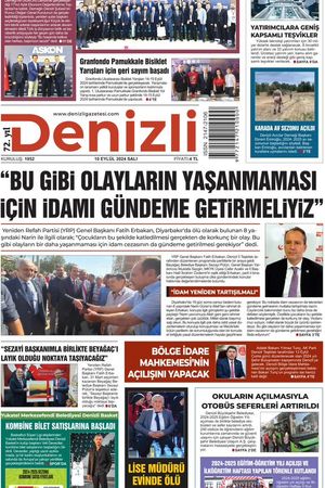 Denizli Gazetesi 10 Eylül 2024